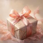 Geschenk mit rosa Schleife – Symbol für besondere Begleitung und Geschenkideen bei Frauenwohl & Babyglück Bochum.