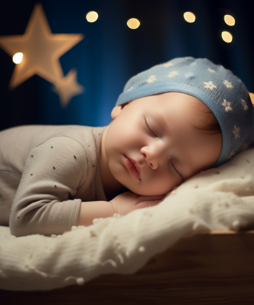 Ein Baby beim schlafen. Dank der Babyschlafberatung, schläft es sanft durch.